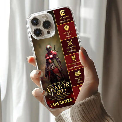 Armor Of God  | Personalized Clear Silicone Phone Case