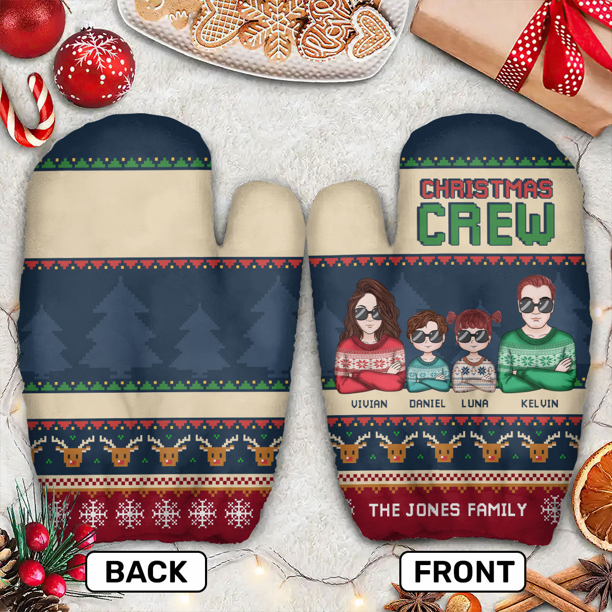 Christmas Crew | Personalized Warm Mittens JSWMPHN2249M