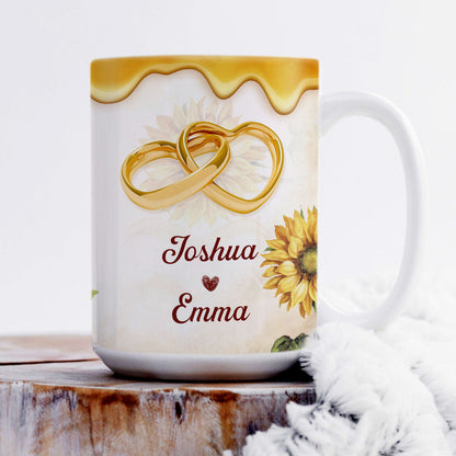 Personalized Couple White Ceramic Mug From Husband - To My Gorgeous Wife AHN244