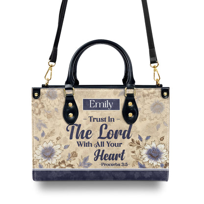 Trust In The Lord | Personalized Leather Handbag JSLHBTTN915M