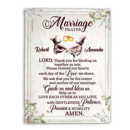 Jesuspirit | Personalized Fleece Blanket | Must-Have Item For Couple | Lord, Thank You For Binding Us Together As One FBHN710