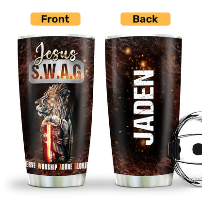 Jesus SWAG | Personalized Stainless Steel Tumbler JSSSTHLHA1419M