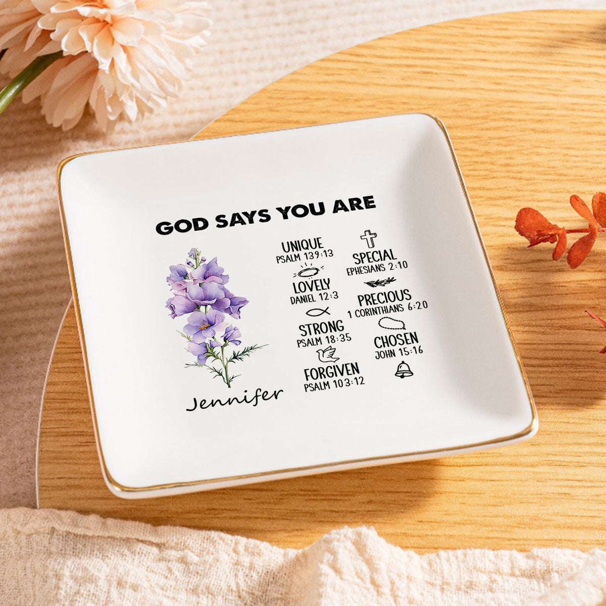 Birth Month | Personalized Jewelry Dish JSJDPT1816M