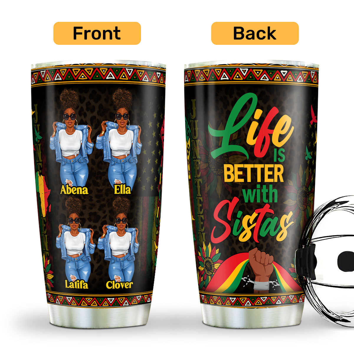 Life Is Better With Sisters | Personalized Stainless Steel Tumbler JSSSTH872