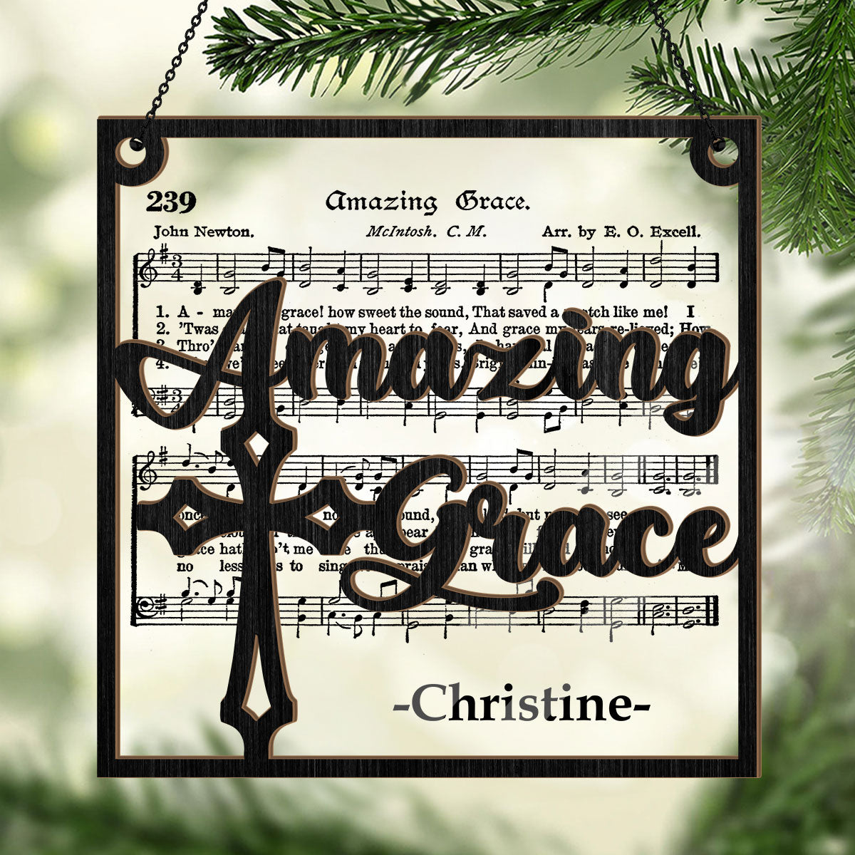 Amazing Grace | Personalized Window Hanging Suncatcher JSWHSCPT1611M