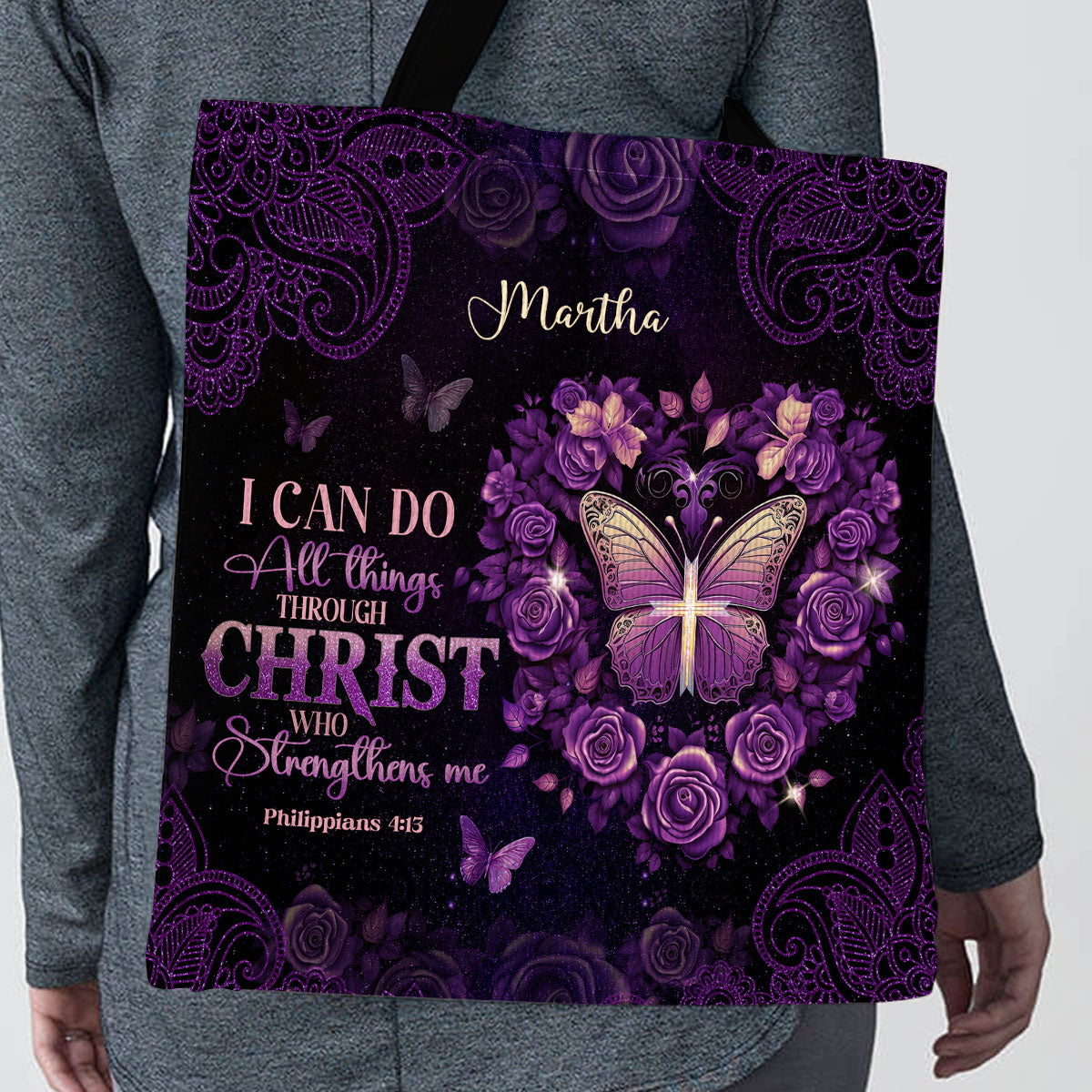 Jesuspirit| Personalized Christian Tote Bag | I Can Do All Things TBM732