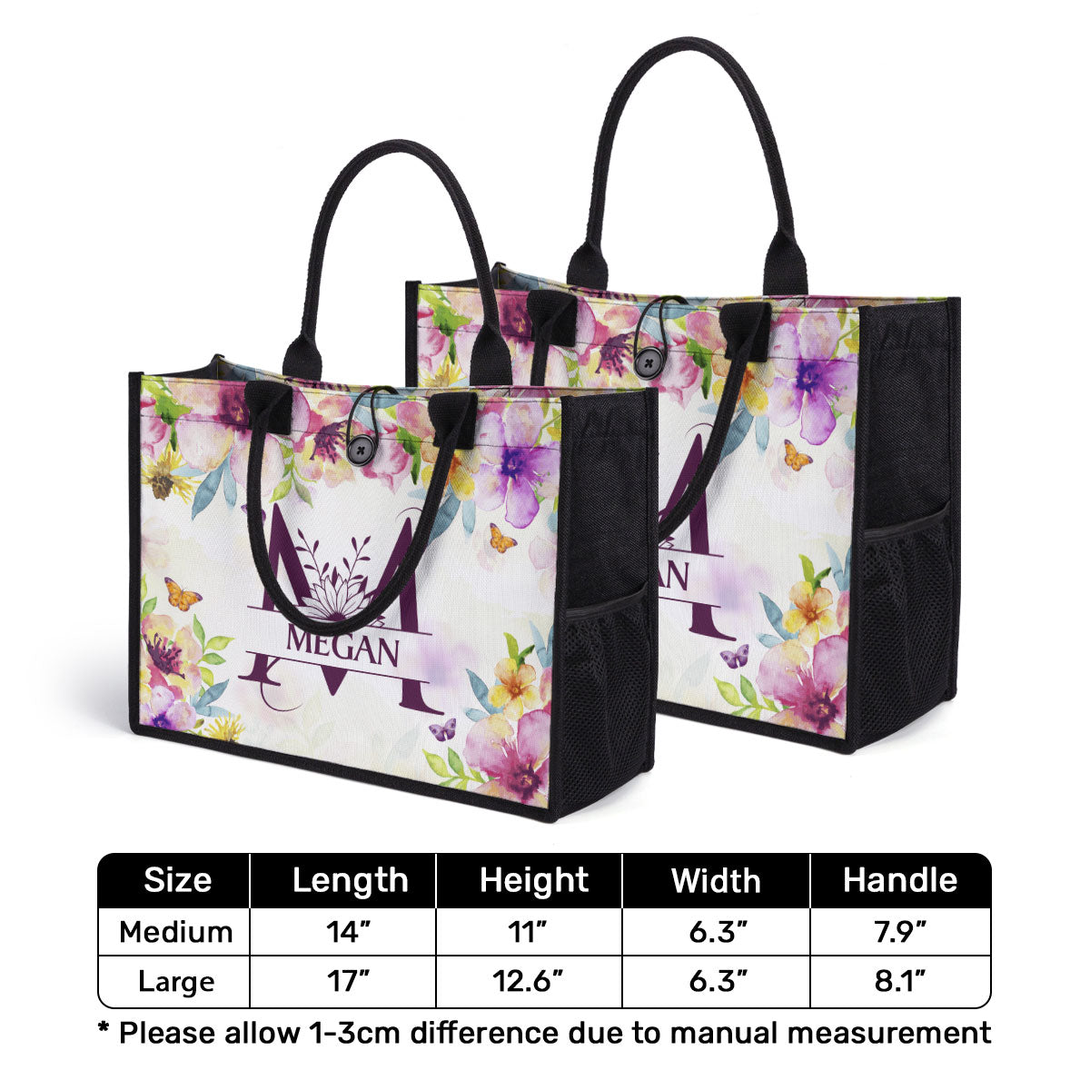 Initial Letter - Personalized New Canvas Tote Bag CTBHN01