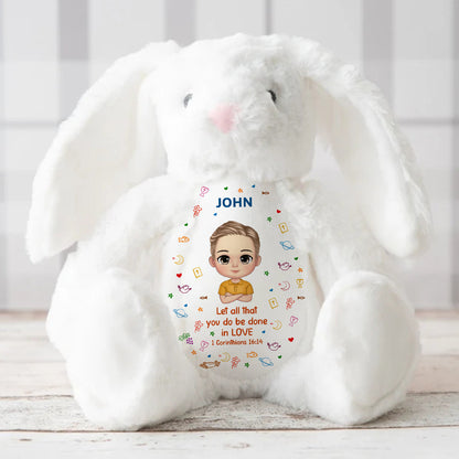 Bible Verse For Kids | Personalized Stuffed Bunny