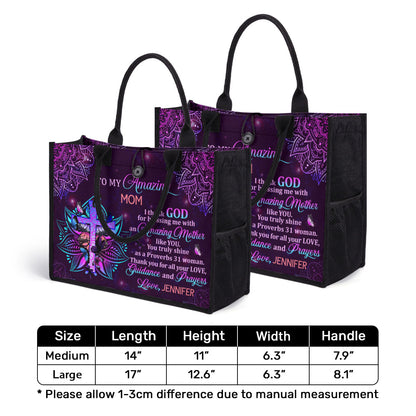 To My Amazing Mom - Personalized New Canvas Tote Bag CTBM02