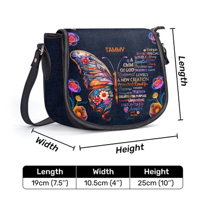 Child Of God - Personalized Leather Saddle Bag LHBM719