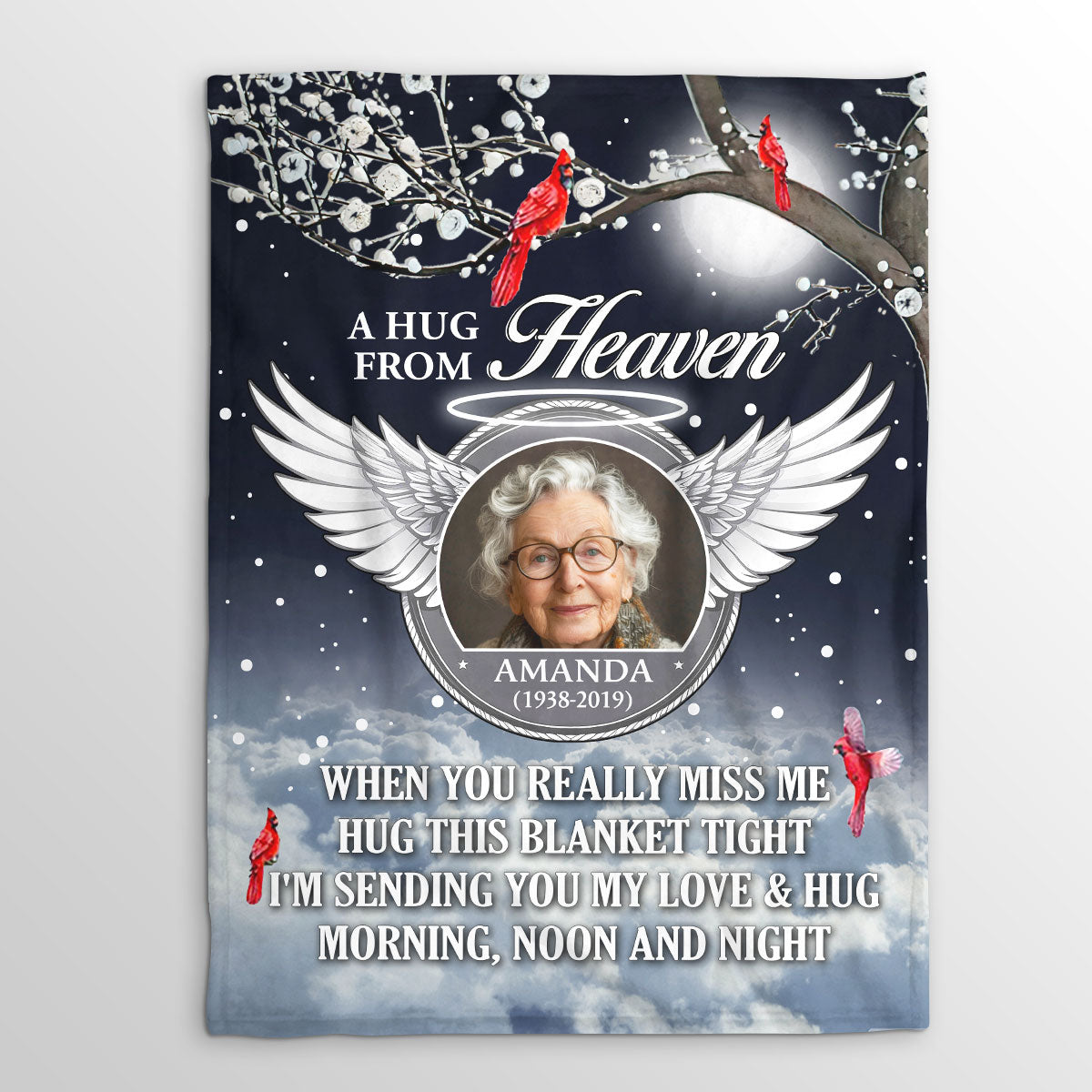 Memorial You Never Walk Alone | Personalized Fleece Blanket JSFBPT2471M