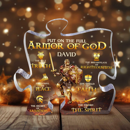 Put On The Full Armor Of God | Personalized Custom Shaped Squared Acrylic Plaque JSAPPPM1575M