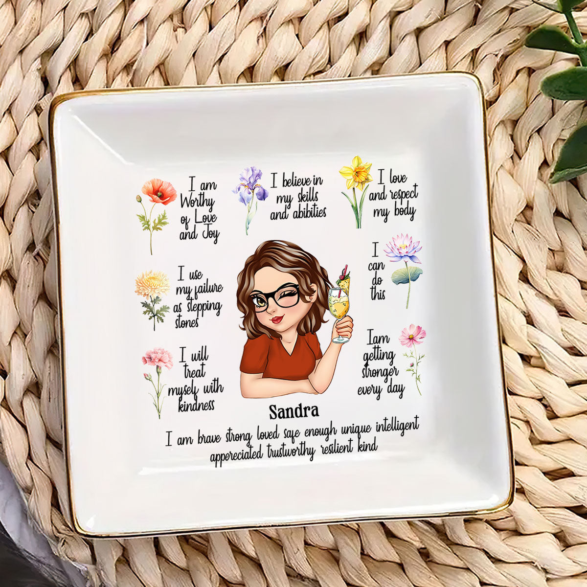 My Morning Affirmation | Personalized Jewelry Dish JSJDPH1847M