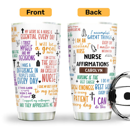 Nurse Affirmations | Personalized Stainless Steel Tumbler JSSSTHLPA1591TA