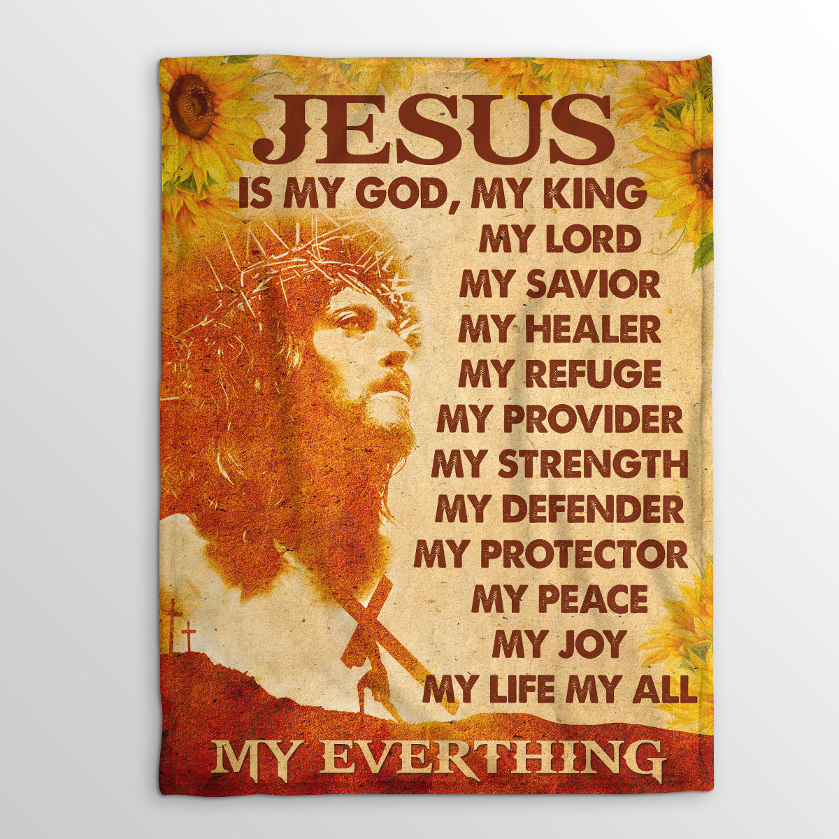 Jesuspirit Jesus Fleece Blanket | Spiritual Religious Gifts For Christian People I Can Do All Things Through Christ | Philippians 4:13 FBH785