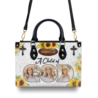 A Child Of God | Personalized Leather Handbag JSLHBPT821L