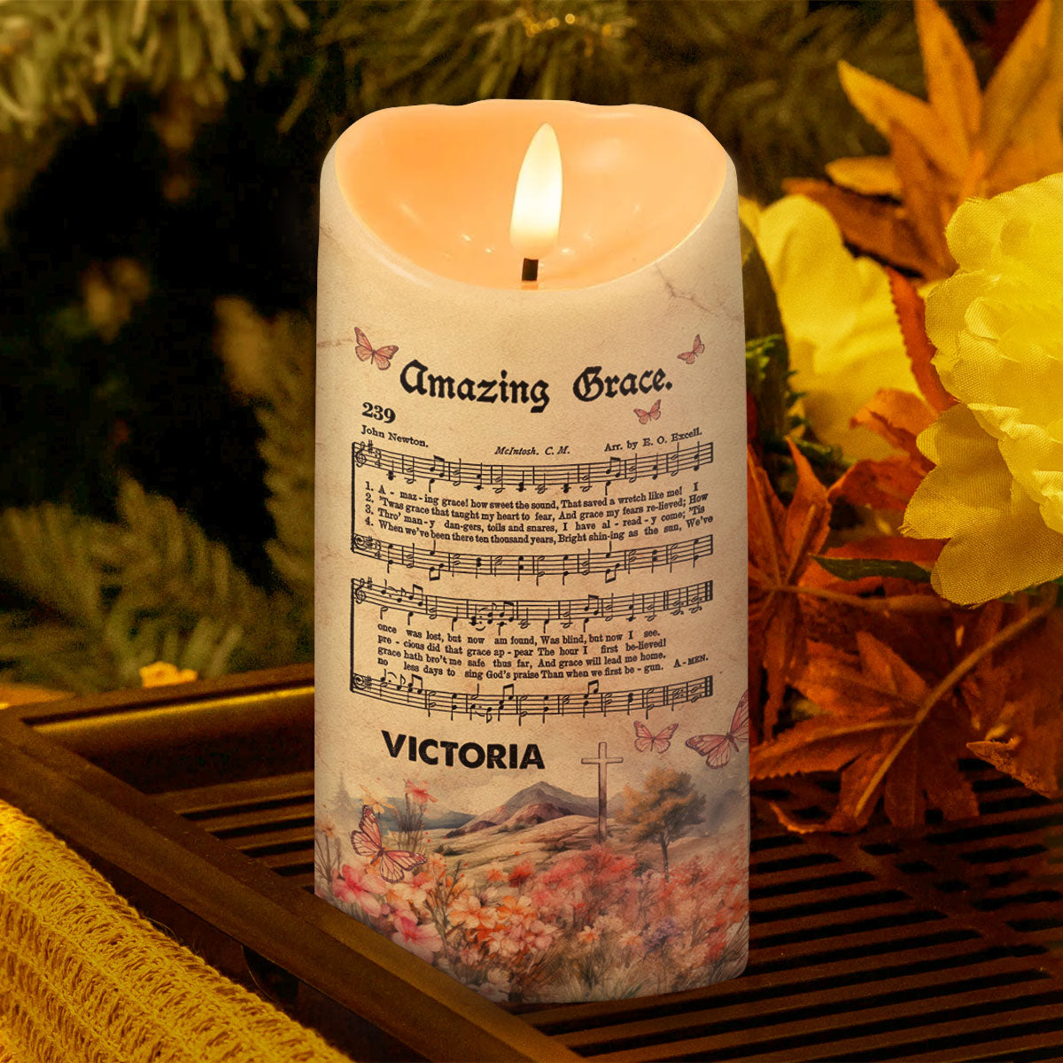 Amazing Grace | Personalized Flameless LED Candle