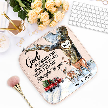 God Blessed The Broken Road That Led Me Straight To You | Personalized Jewelry Box