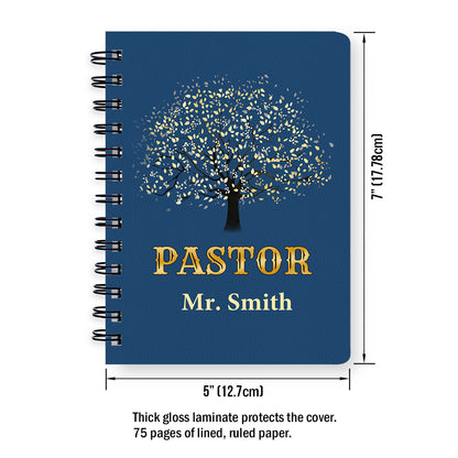 Jesuspirit  | Religious Gift For Christian People | Thank You Pastor  | Personalized Spiral Journal SJNAM1002A