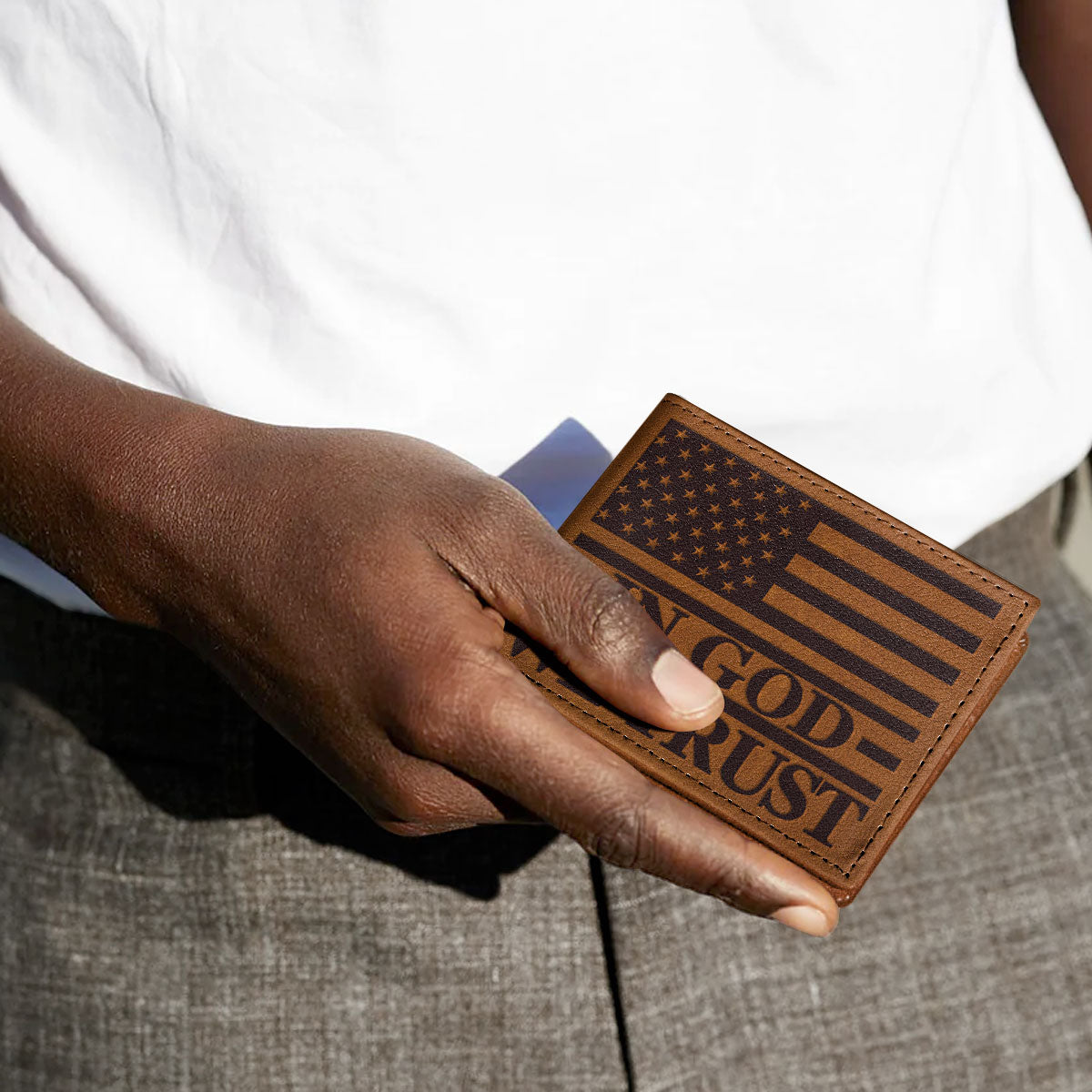 In God We Trust | Personalized Folded Wallet For Men JSLFWH859