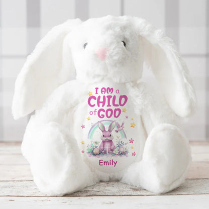 I Am A Child Of God | Personalized Stuffed Bunny