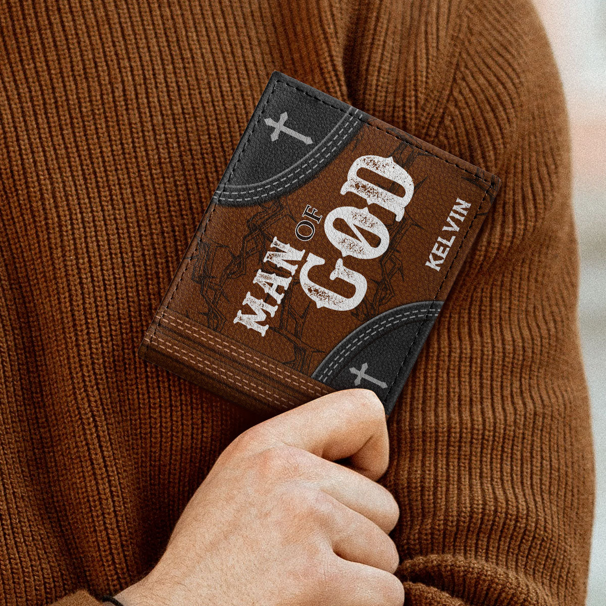 Man Of God | Personalized Folded Wallet For Men JSLFWPT2183TA