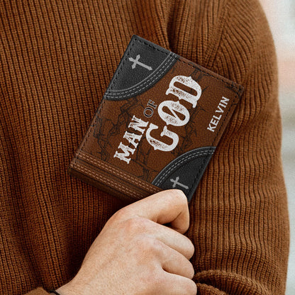 Man Of God | Personalized Folded Wallet For Men JSLFWPT2183TA