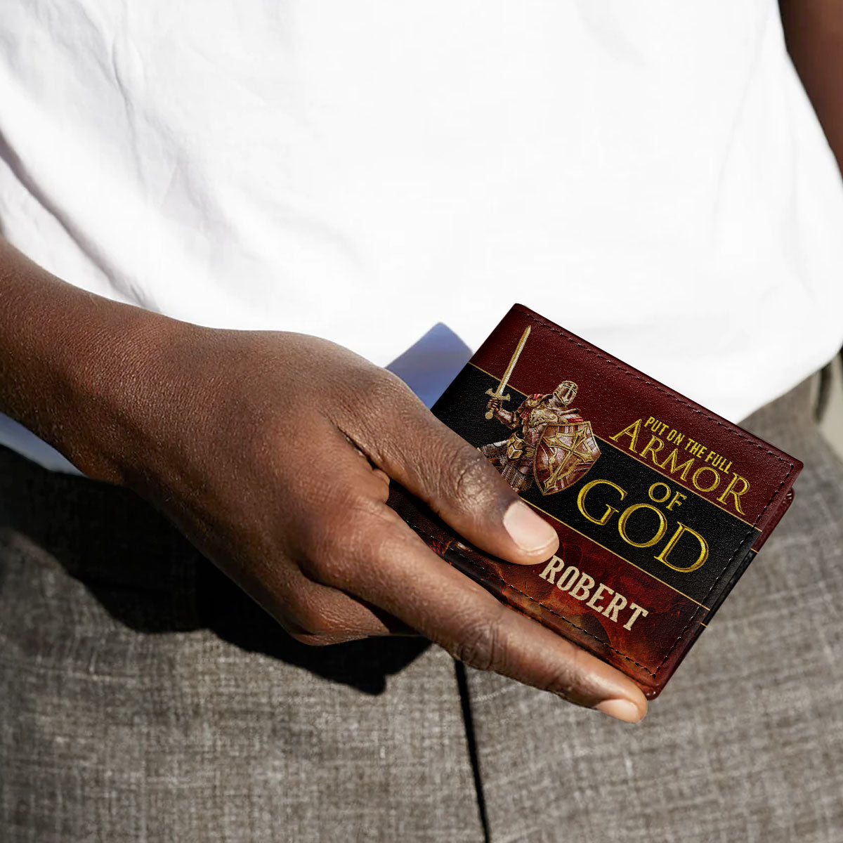 Armor Of God | Personalized Folded Wallet For Men JSLFWM1029
