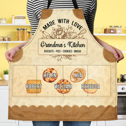 Made With Love Grand's Kitchen | Personalized Apron With Pocket