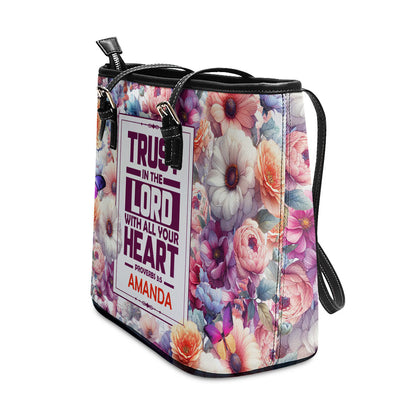 Jesuspirit | Personalized Leather Tote Bag | Trust In The Lord LLTBM781