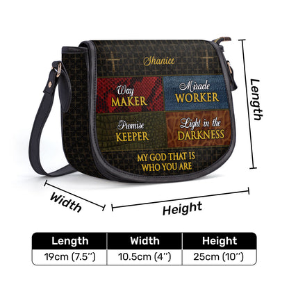 Way Maker - Personalized Leather Saddle Bag LHBM727