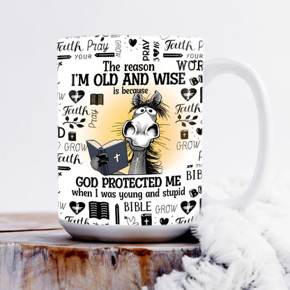 God Protected Me - Awesome White Ceramic Mug CCMNAHN1001A