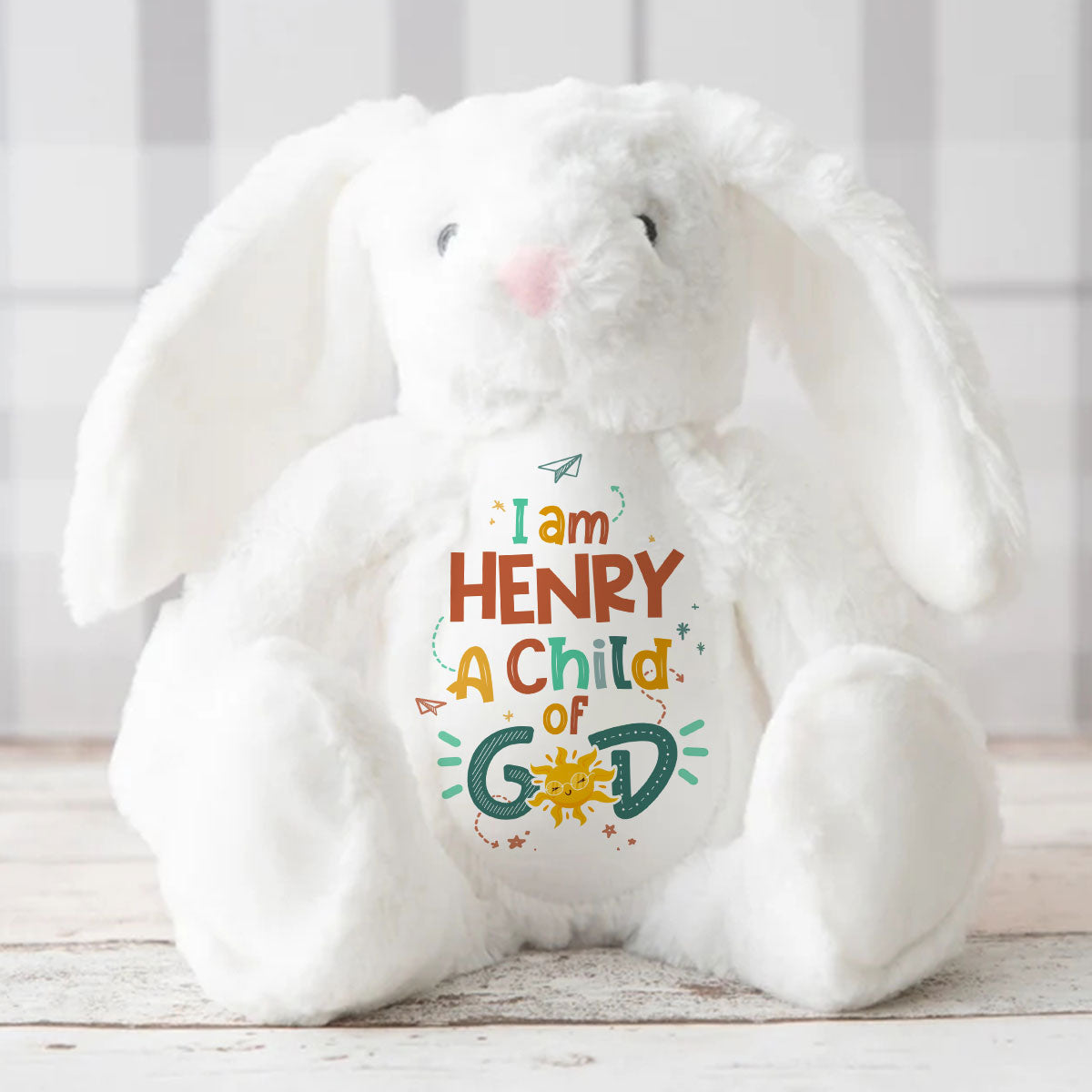 I Am A Child Of God | Personalized Stuffed Bunny