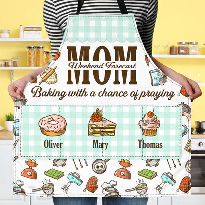 Weekend Forecast By Mom | Personalized Apron With Pocket