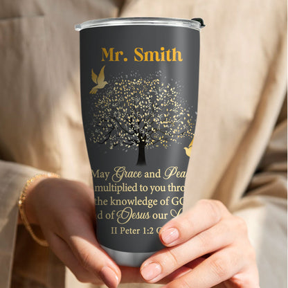 Jesuspirit | Christian Faith Gifts | Stainless Steel Tumbler | Grace And Peace  SSTNAM1003B