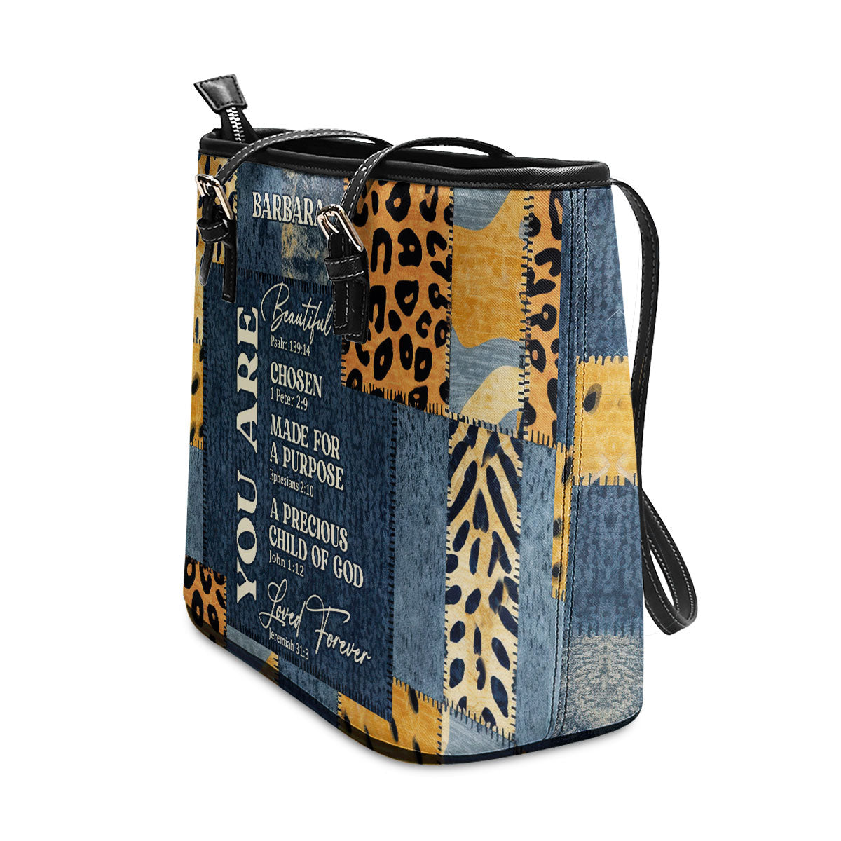 Jesuspirit | Personalized Leather Tote Bag | You Are Beautiful LLTBM720