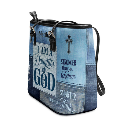 Jesuspirit | Personalized Leather Tote Bag | Religious Gift For Worship Friends LLTBM764