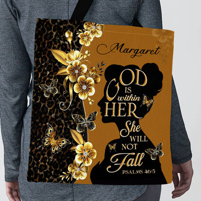 Jesuspirit| Personalized Christian Tote Bag | God Is Within Her TBM747