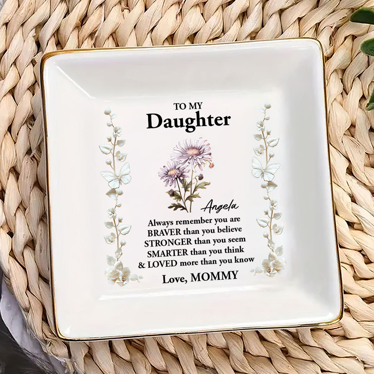 To My Daughter | Personalized Jewelry Dish