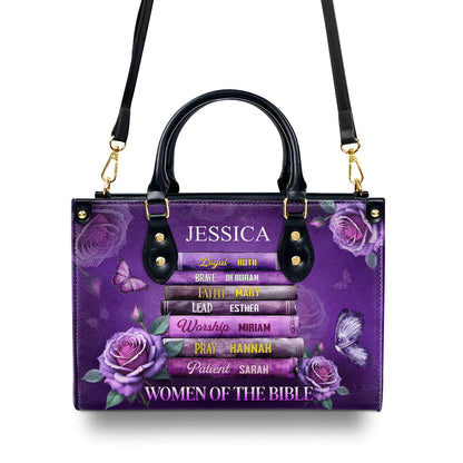 Women Of Bible | Personalized Leather Handbag JSLHBTTN778TA