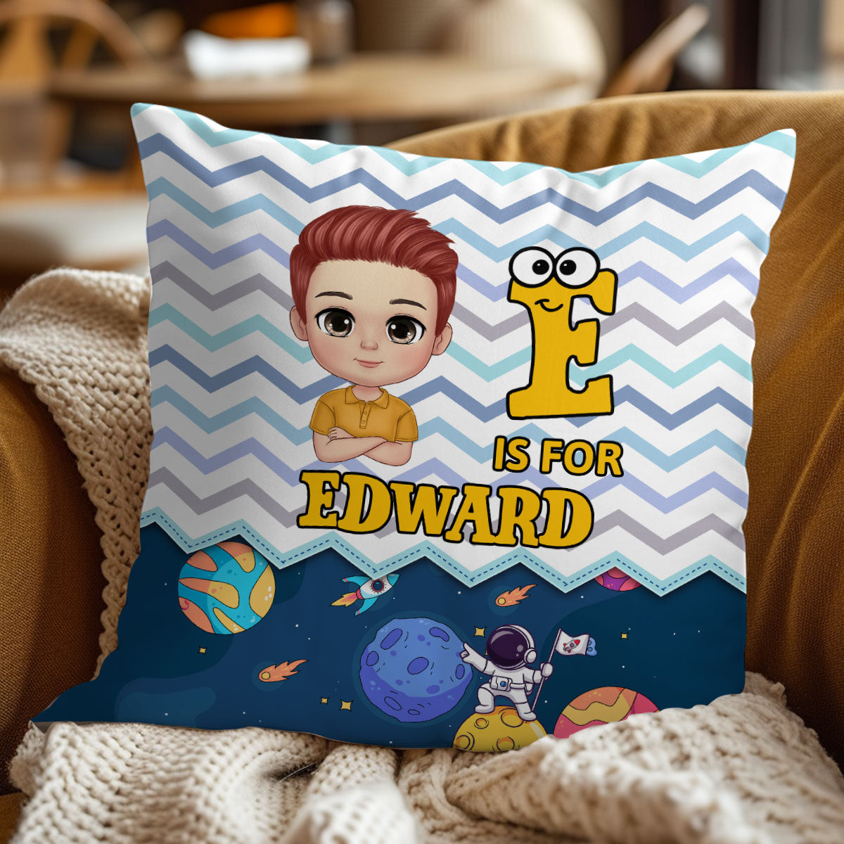 School Kid's Name | Personalized Crystal Velvet Pillow JSPILWPT1250L