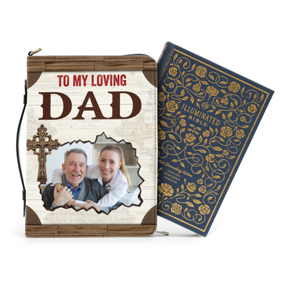 To My Loving Mom/ Dad | Personalized Bible Cover JSBCPTN950L