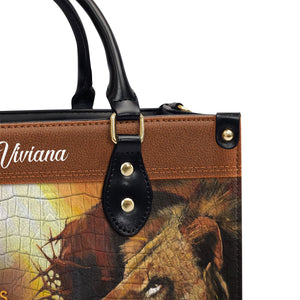 Unique Personalized Leather Handbag - There Is Power In The Name Of Jesus H16