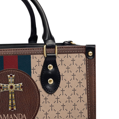 Beautiful Personalized Leather Handbag - I Am Blessed HIM283