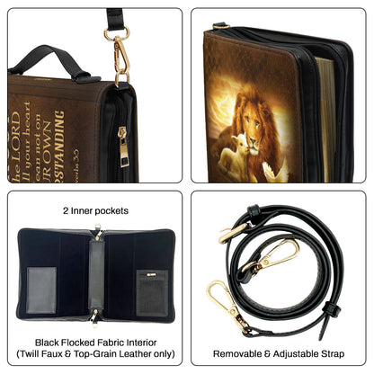 Jesuspirit | Personalized Lion Bible Cover With Zipper | Gift For Church Staff HN17
