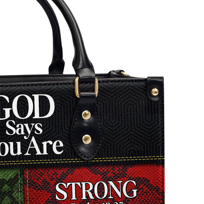 Jesuspirit | Personalized Leather Handbag With Zipper | Gift For Her | God Says I Am LHBNUH682