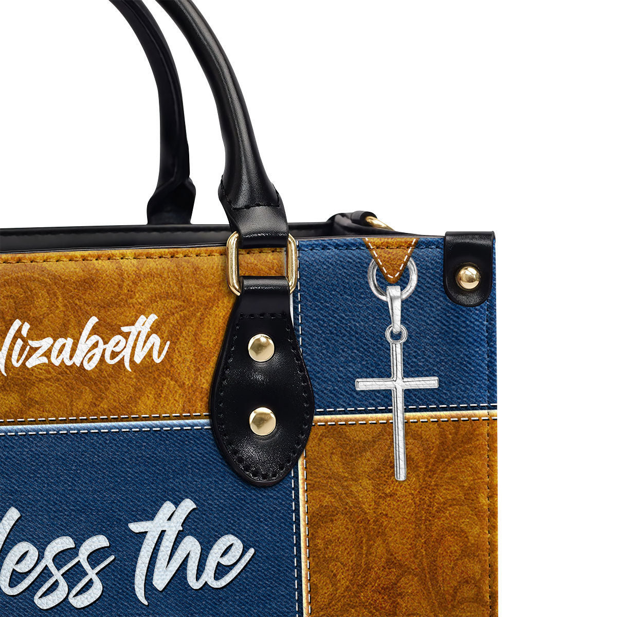 Jesuspirit | Psalm 103:1 | Bless The Lord O My Soul | Personalized Leather Handbag With Handle | Christ Gifts For Women Of God LHBHN675