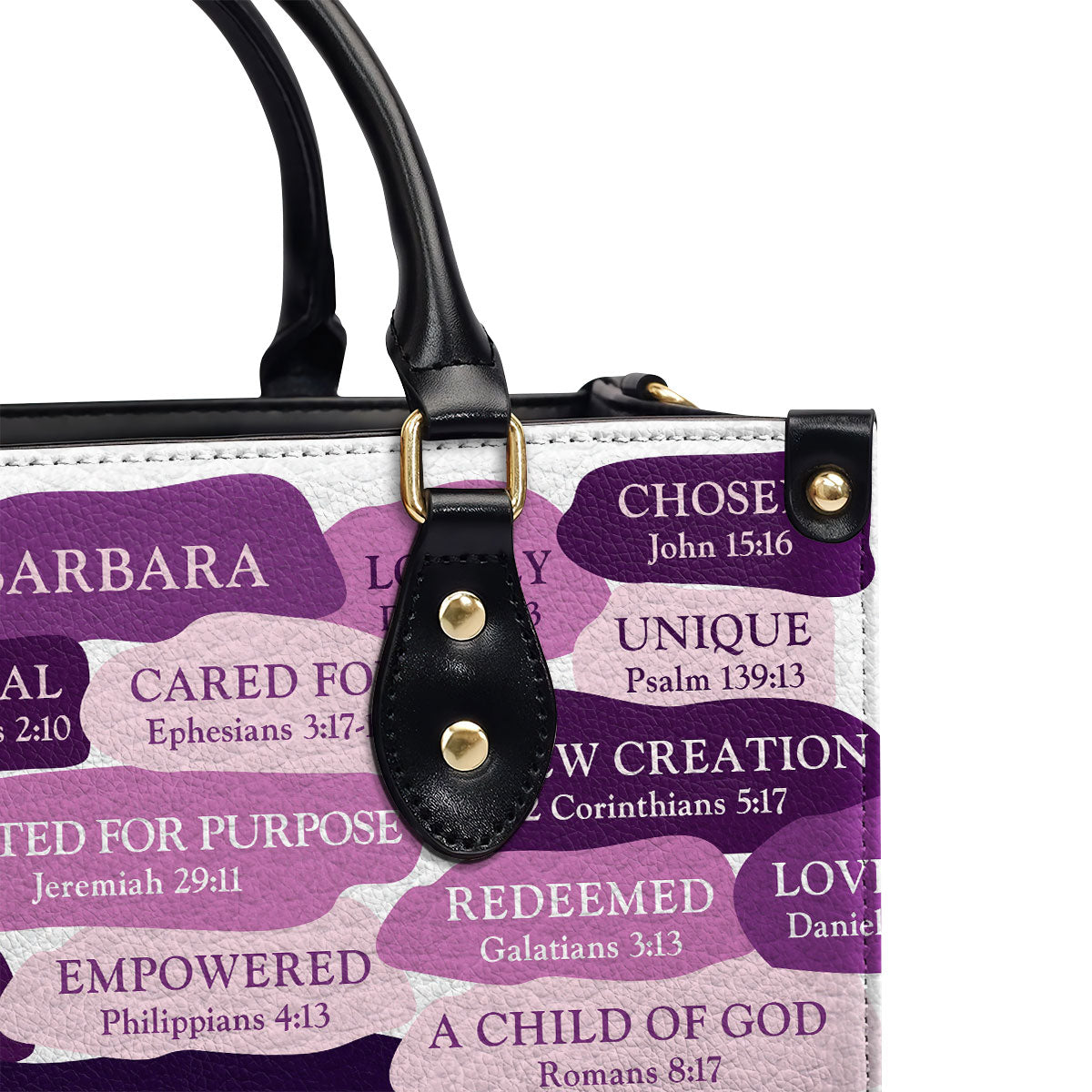 Jesuspirit | Personalized Zippered Leather Handbag | What God Says About You | Spiritual Gift For Worship Members LHBHN699