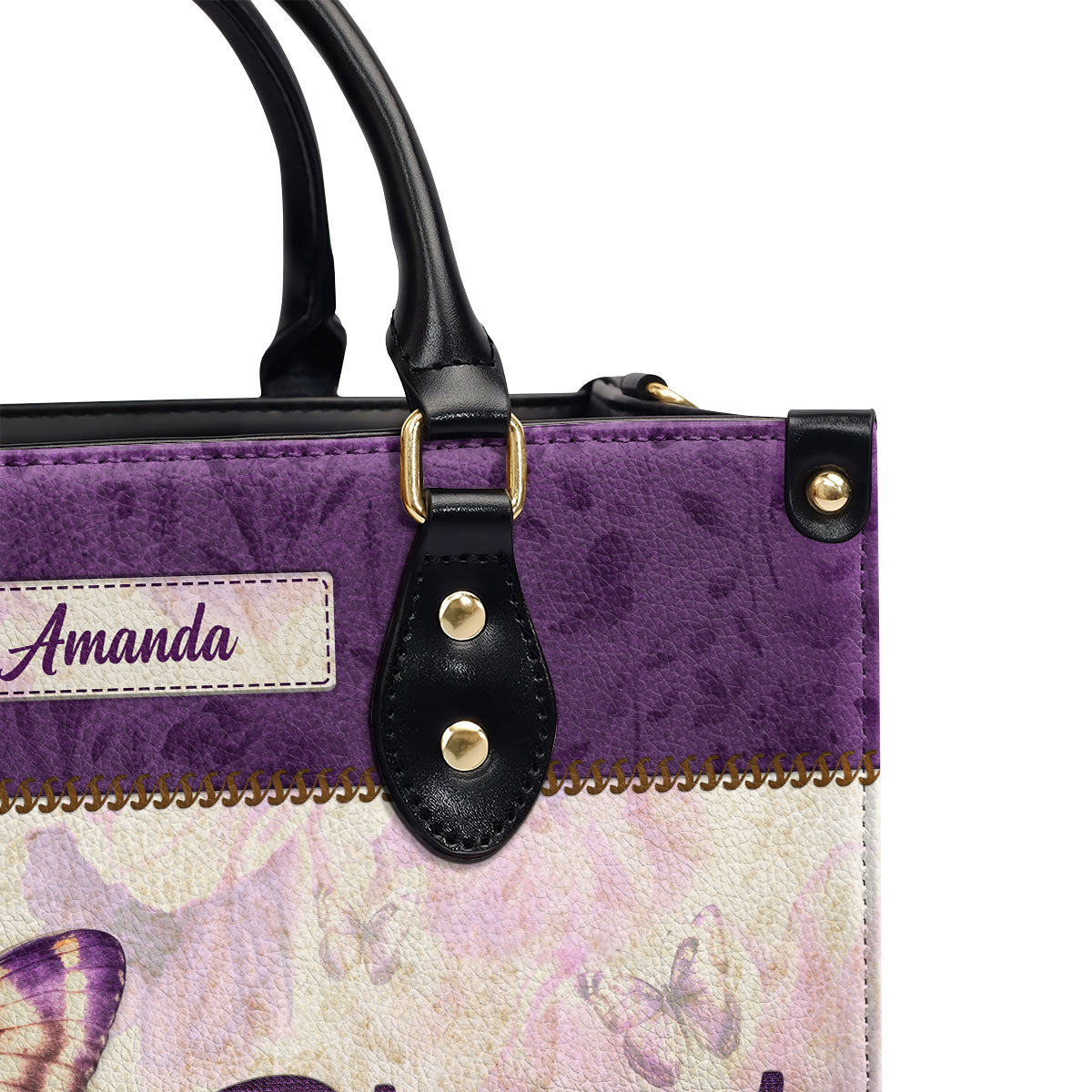 Jesuspirit | Blessed Is The One Who Trusts In The Lord | Jeremiah 17:7 | Personalized Zippered Leather Handbag | Meaningful Gift For Christian Ladies LHBHN801