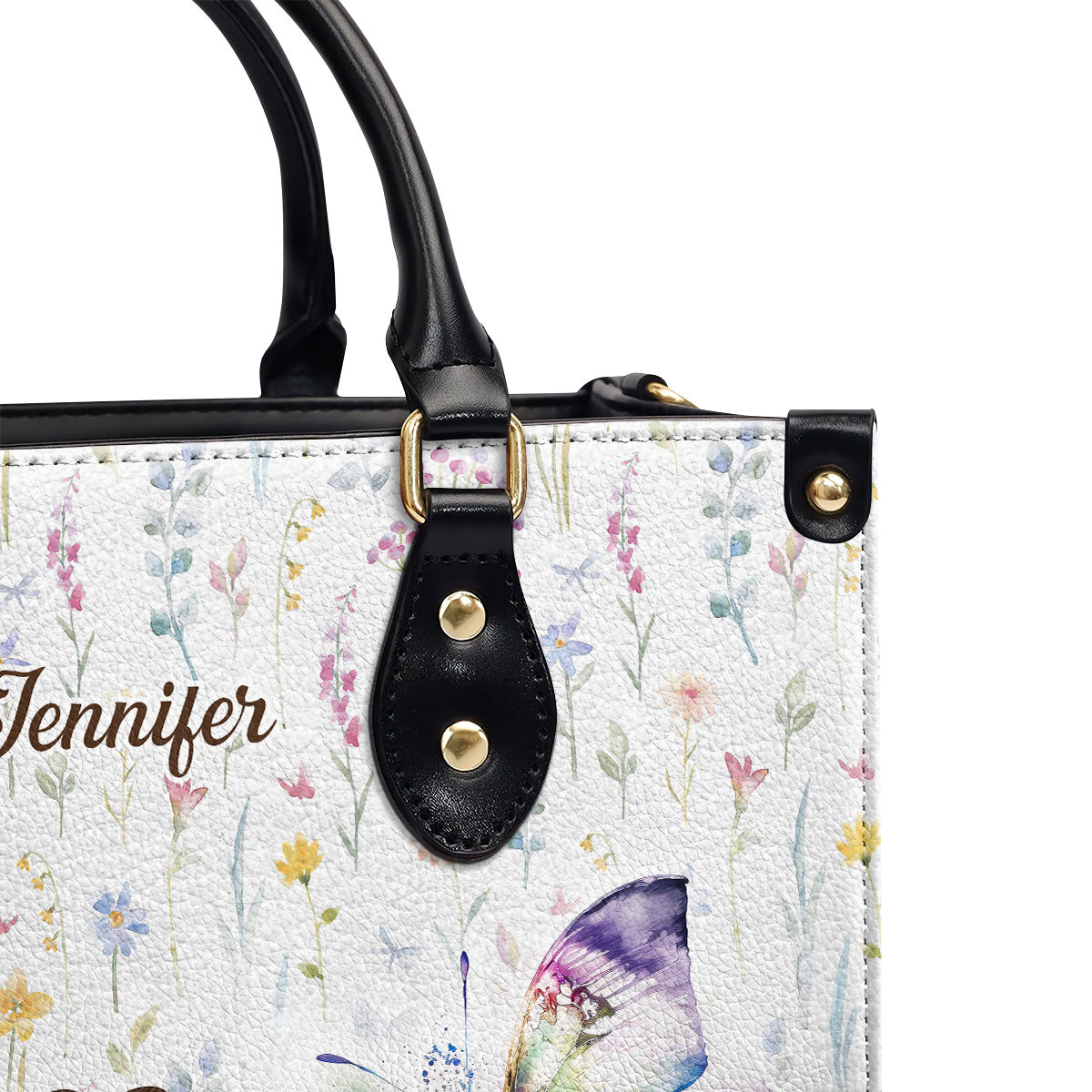 Jesuspirit | For It Is By Grace You Have Been Saved | Ephesians 2:8 | Worship Gift For Spiritual Friends | Personalized Leather Handbag With Handle LHBHN808
